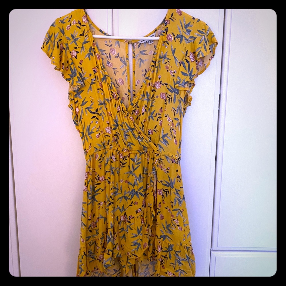 yellow flowery romper